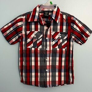 Toddler Boys 3T U.S. Polo Assn Red Navy White Plaid Shirt